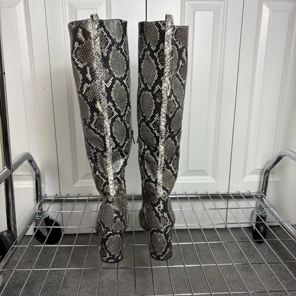 Sam Edelman Green Python Pattern Tall Boots - Picture 6 of 8